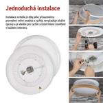 EMOS LED přisazené svítidlo ILVI, kruhové 45W, stmívání+CCT, dřevo