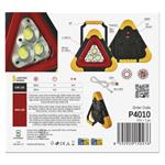 EMOS LED varovný trojúhelník, nabíjecí, COB LED + červená LED
