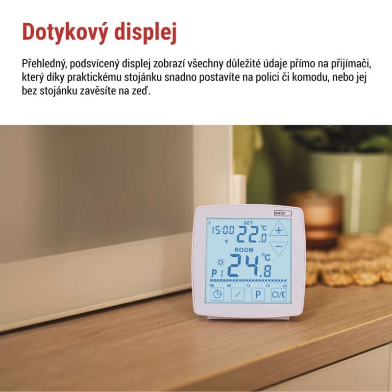 EMOS Pokojový programovatelný bezdrátový OpenTherm termostat P56A11