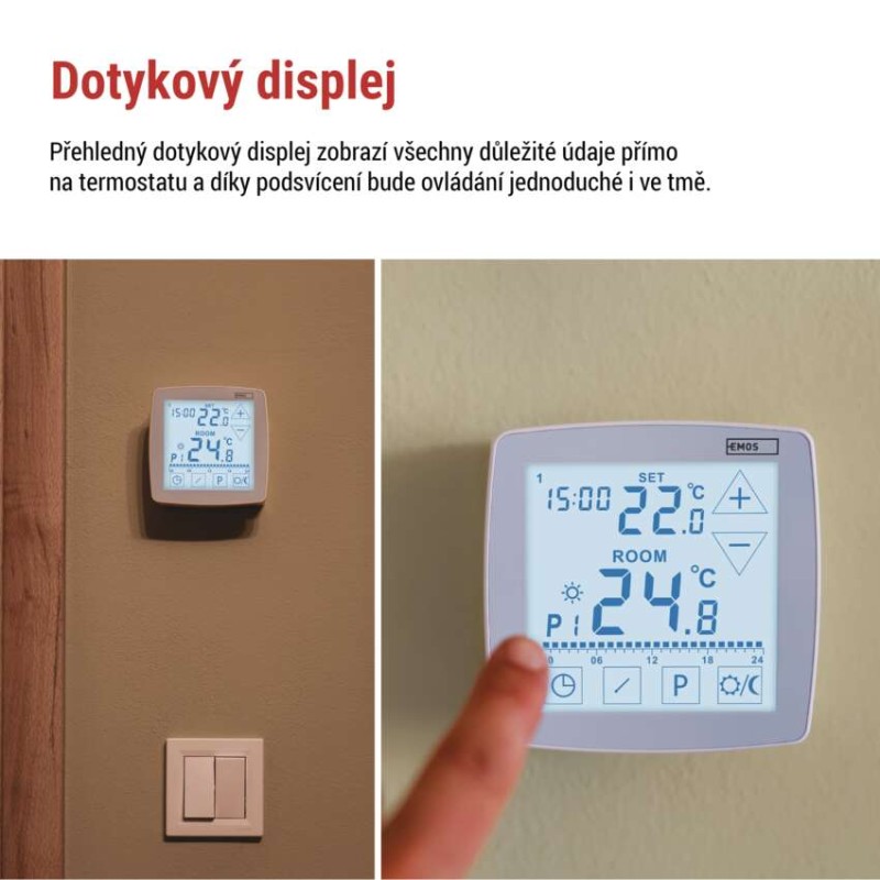 EMOS Pokojový programovatelný drátový OpenTherm termostat P56A01
