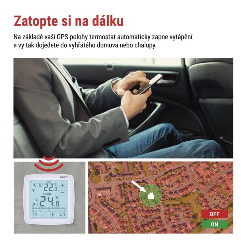 EMOS Pokojový programovatelný drátový WiFi GoSmart termostat P56S01