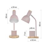 EMOS Stolní lampa POPPY na žárovku E27, růžová