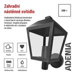 EMOS Záhradné nástenné svietidlo ADENIA 1554000004