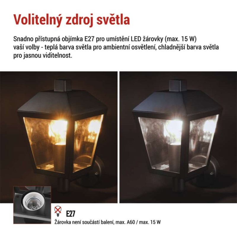 EMOS Zahradní nástěnné svítidlo ADENIA 1554000004