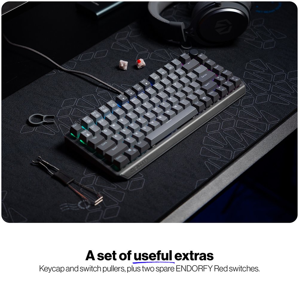 Endorfy mechanická klávesnice Thock V2 75% / drátová / US layout