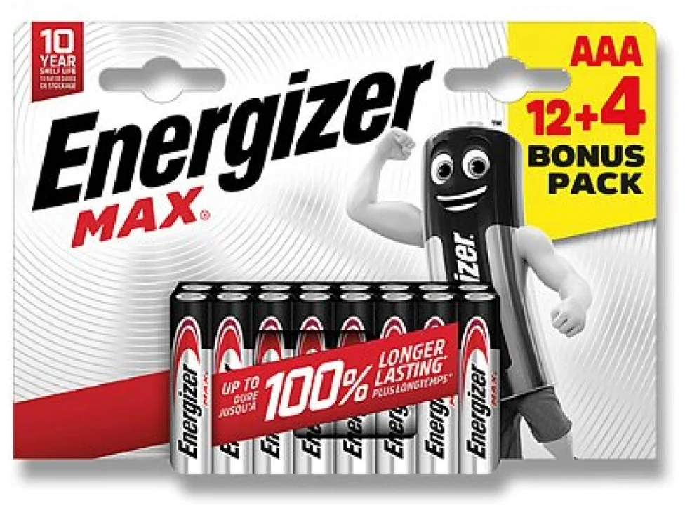 Energizer Alkaline Power - Mikrotužka AAA/16 ks - 12+4 zdarma