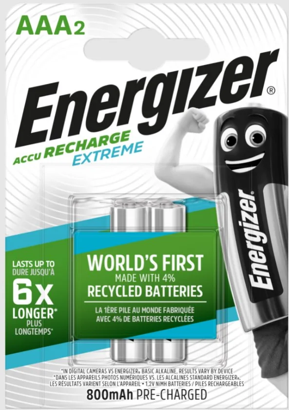 Energizer Nabíjecí baterie - AAA / HR03 - 800 mAh EXTREME DUO