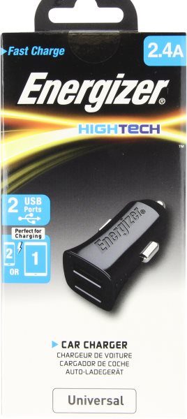 Energizer nabíječka do auta HighTech, 2 USB 2.4A, černá