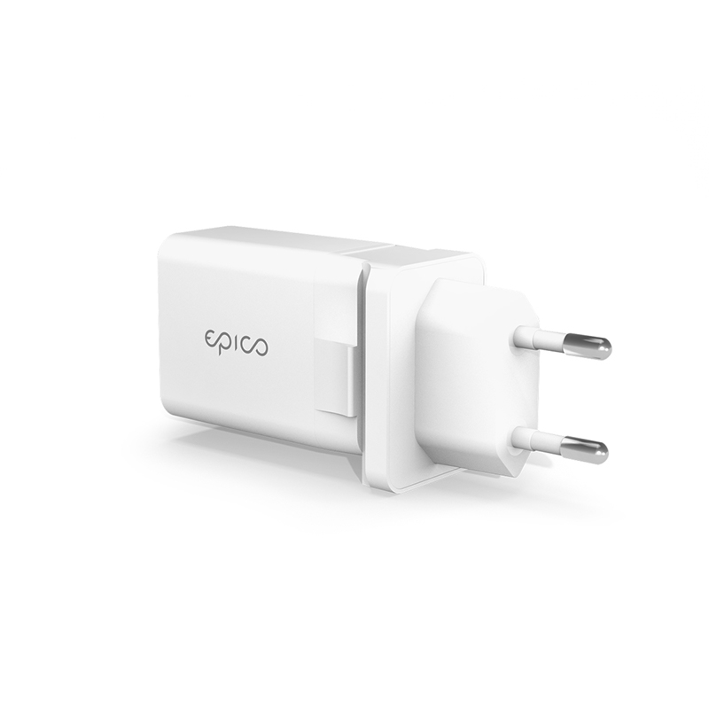 Epico 20W PD CHARGER WITH CHANGEABLE PLUG (EU, UK) - bílá