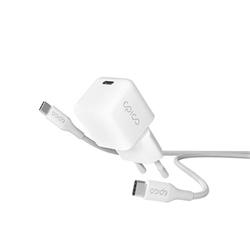 Epico 30W GaN Charger Bundle with 1.2m USB-C cable - bílá