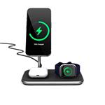 Epico 3in1 bezdrátová nabíječka Made for MagSafe s adaptérem v balení - černá