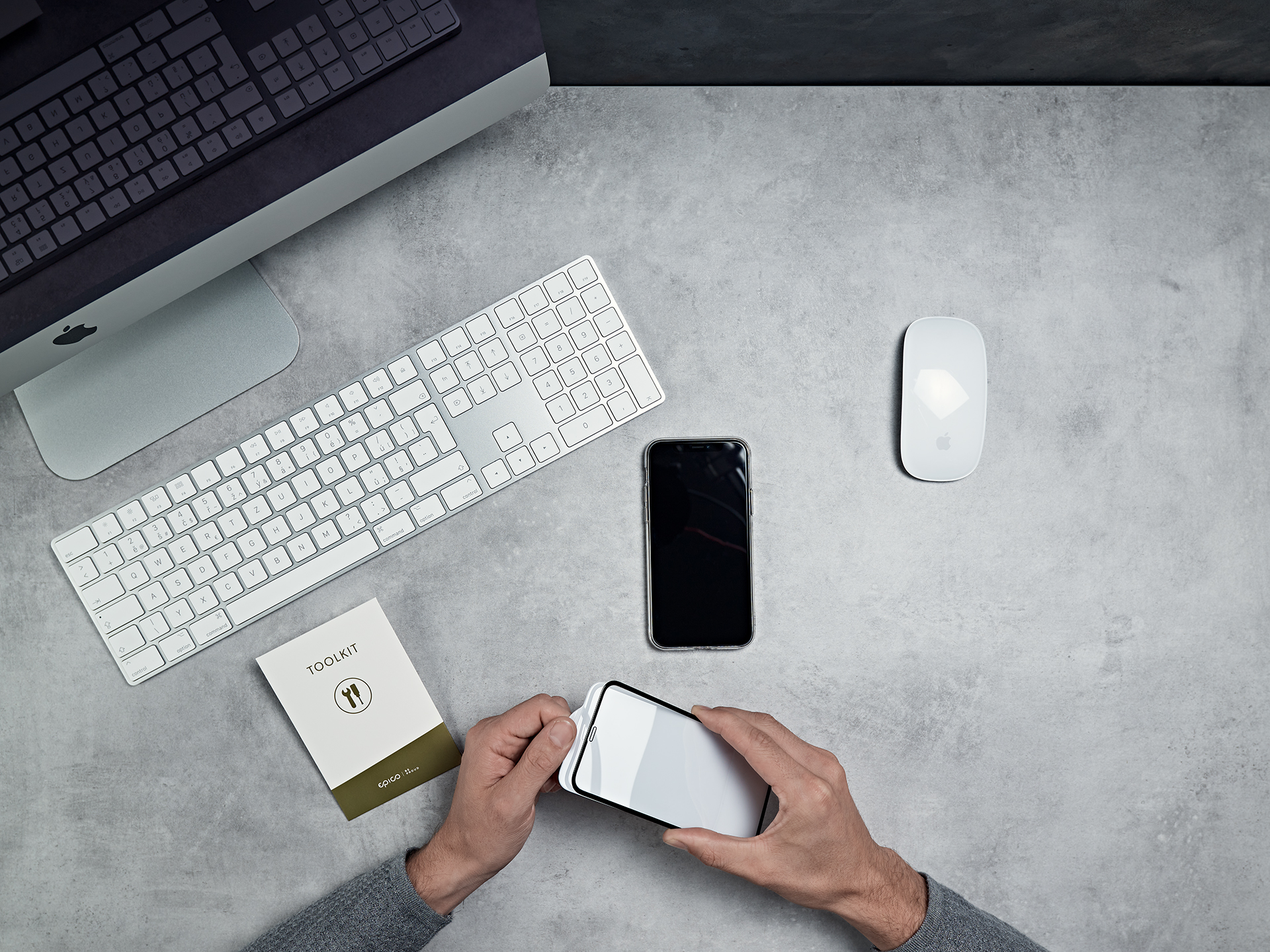 Epico EDGE TO EDGE GLASS IM iPhone 12 PRO Max (6,7") - čierny