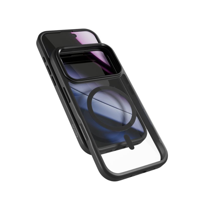 Epico Hero Pro Mag+ Case | iPhone 17 Pro | černá transparentní | Qi2 & MagSafe kompatibilní | ochrana camera island