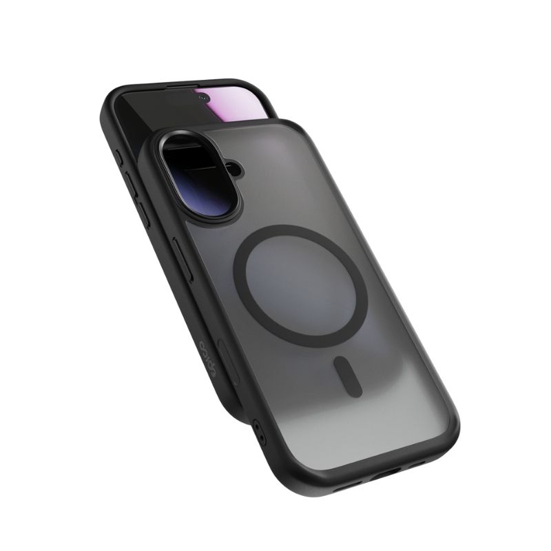 Epico HeroMatte Pro Mag+ Case | iPhone 17 | čierna | kompatibilné s Qi2 a MagSafe | plný kruh + otvory na šnúrku