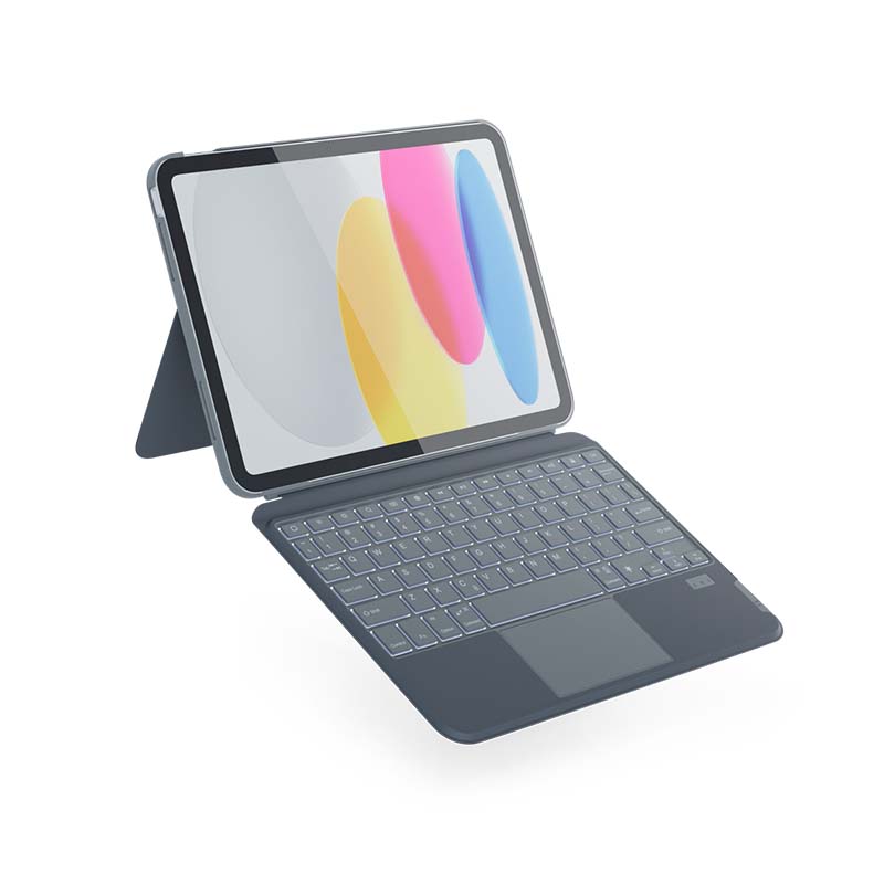 EPICO Klávesnica s puzdrom pre Apple iPad 10,9" (2022) - ČIERNA/Šedá
