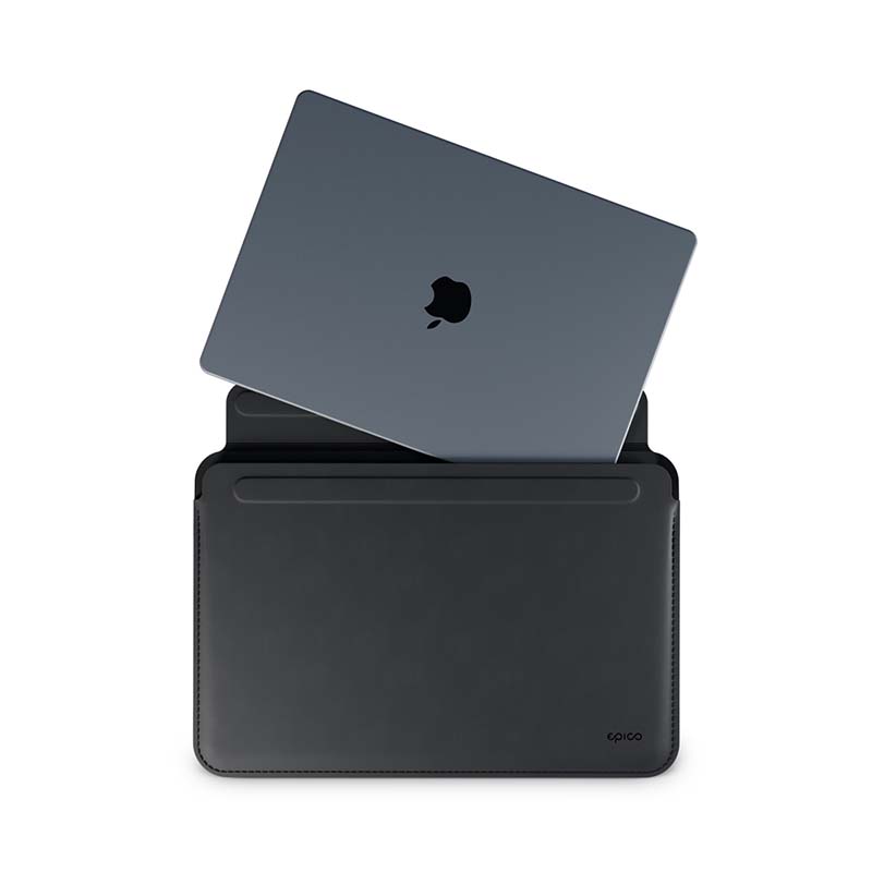 EPICO Kožené puzdro pre Apple MacBook Pro 14" - čierne
