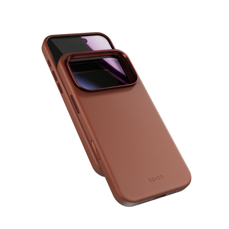 Epico Leather Pro Mag+ Case | iPhone 17 Pro | hnědá | Qi2 & MagSafe kompatibilní (ochrana camera island)