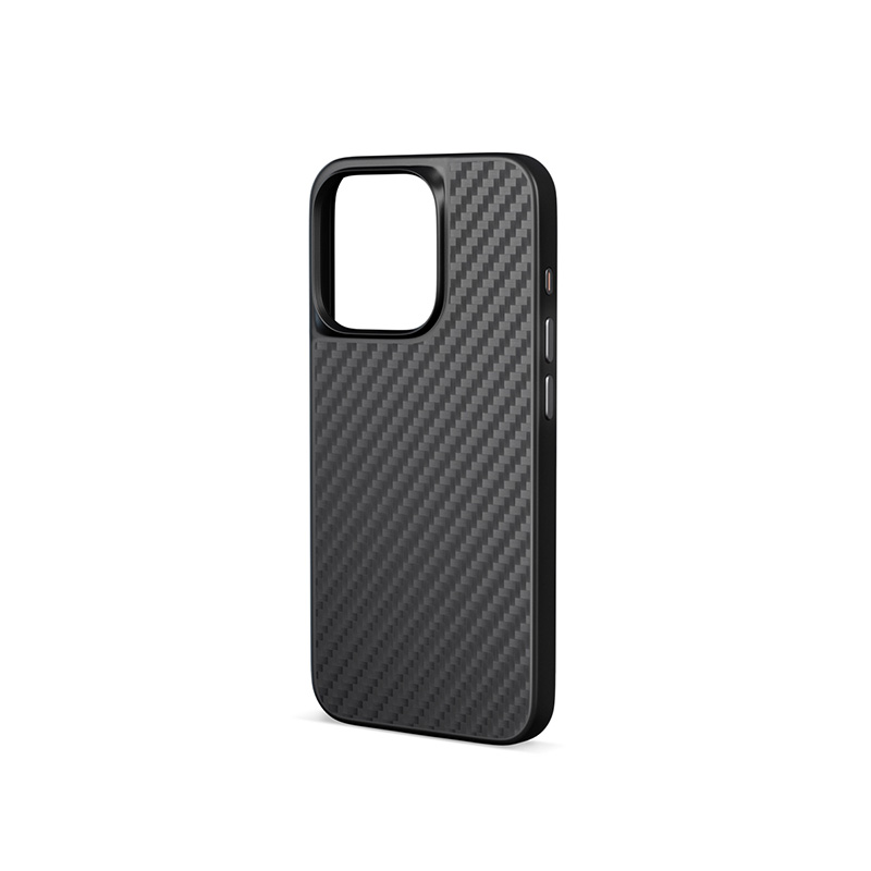 Epico Mag+ Hybrid Carbon Case - kompatibilný s MagSafe pre iPhone 15 Pro - čierny