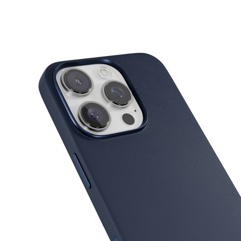 Epico Mag+ Leather Case iPhone 16 Pro - modrá