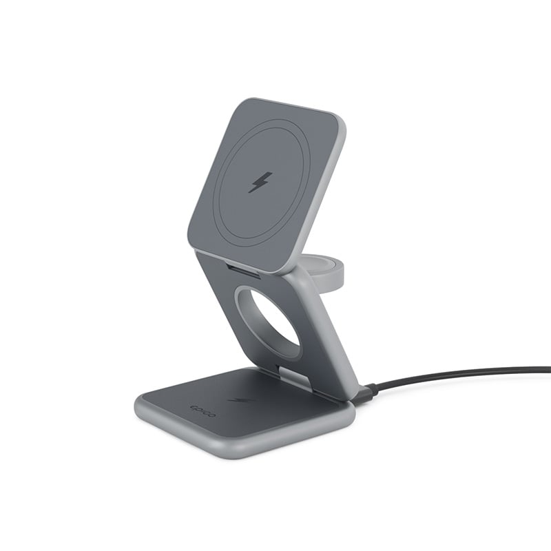 Epico Mag+ skladateľná bezdrôtová nabíjačka s podporou MagSafe – vesmírne šedá