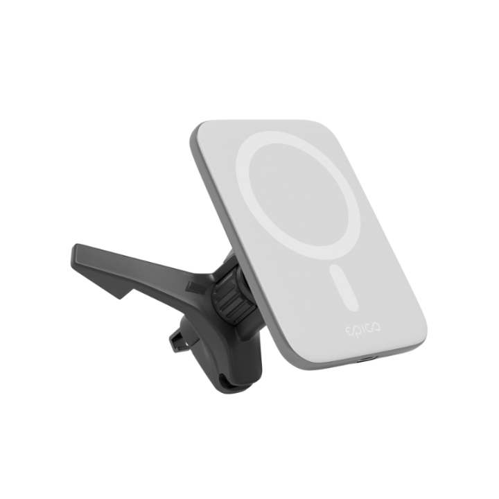 Epico Qi2 Ultrathin Wireless Car Charger MagSafe compatible - stříbrná/bílá