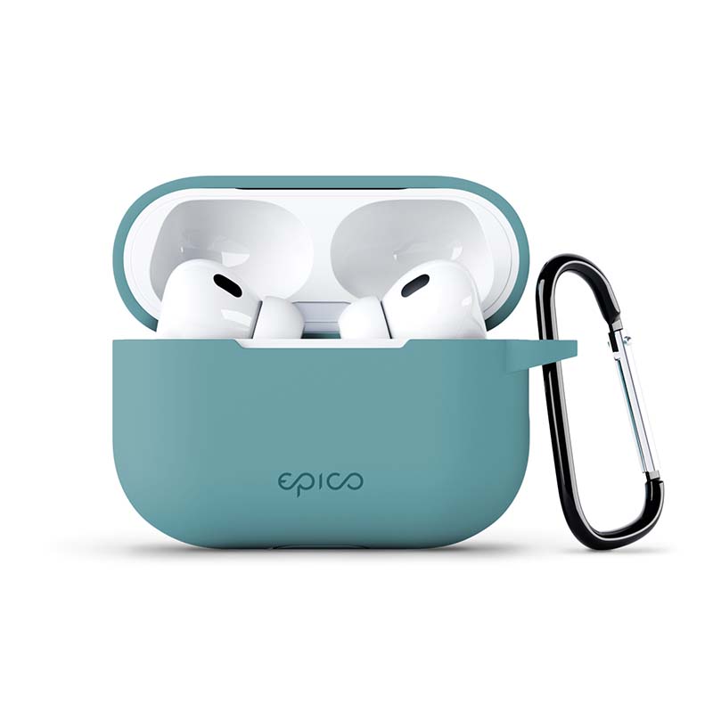 Epico silikonové pouzdro s karabinou | AirPods Pro 3 | tmavě modrá | bezpečnostní karabina