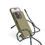 EPICO silikonový kryt se šňůrkou pro iPhone 14 Plus (6,7") - zelená