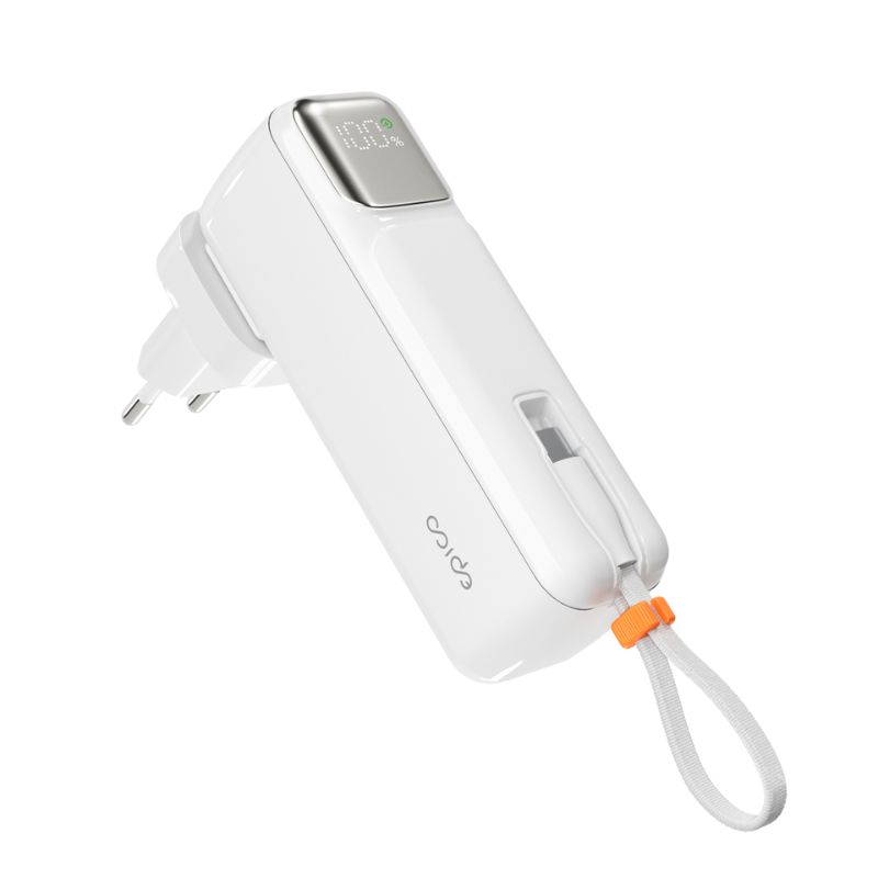 Epico Travel UltraPack 2in1 5000mAh Power Bank and Wall Charger ET30 - bílá