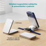 Epico UltraBase 4v1 8000mAh Skladacia powerbanka a bezdrôtový nabíjací stojan EF50 | biela