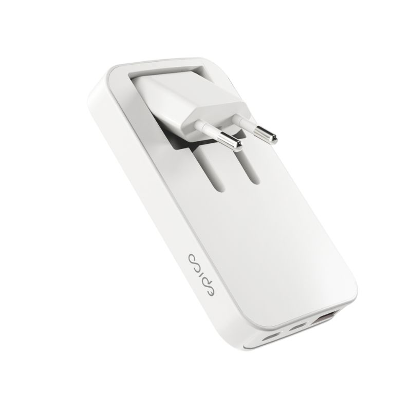 Epico UltraBoost GaN 65W plochá síťová rychlonabíječka EA65 - bílá