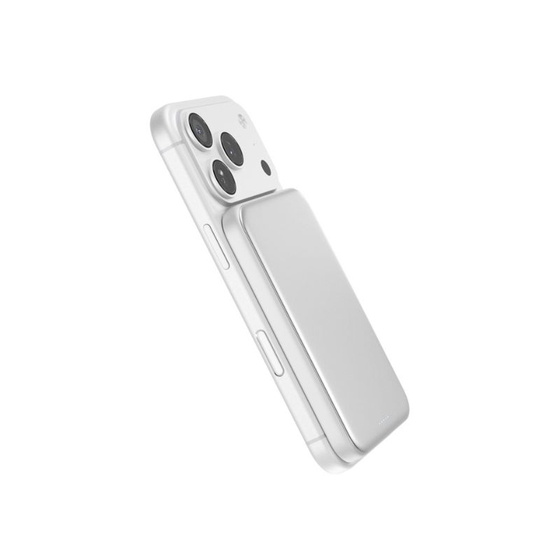 Epico UltraPack Qi2 25W Slim 5000mAh hliníková Mag+ bezdrôtová powerbanka EM55 | strieborná | MagSafe kompatibilná