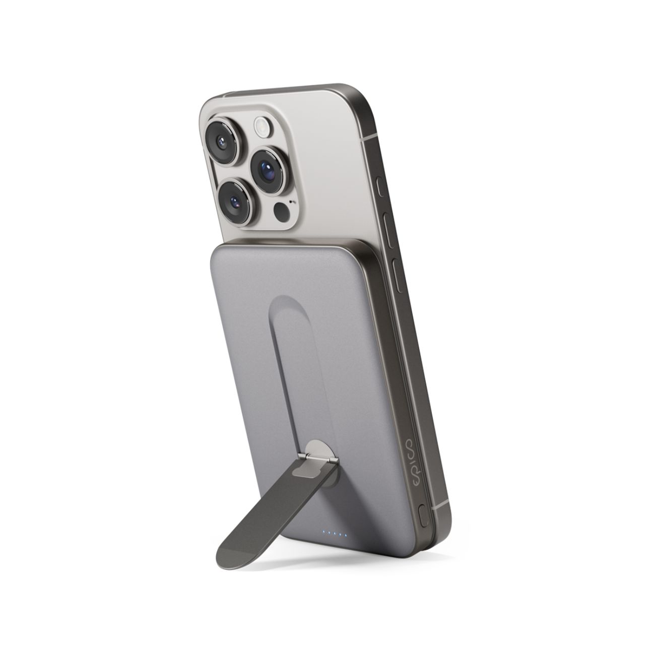 Epico UltraPack Qi2 Slim 5000mAh Alu Mag+ EM51 bezdrátová powerbanka - titanová