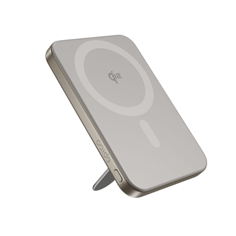 Epico UltraPack Qi2 Slim 5000mAh Alu Mag+ EM51 bezdrátová powerbanka - titanová