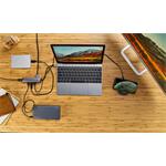 Epico USB-C HUB SLIM (4K HDMI a Ethernet) - strieborný, čierny kábel