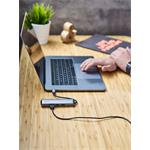 Epico USB-C HUB SLIM (4K HDMI & Ethernet) - silver, black cable