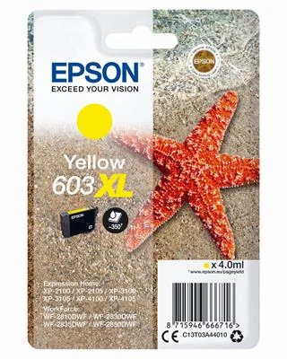 Epson 603XL Yellow, žltá - originálne C13T03A44010