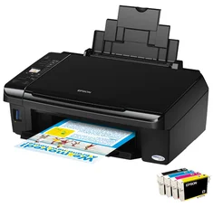 Epson multifunkční inkoustová tiskárna Stylus SX215 MFZ A4 32ppm, 4ink, čtečka karet, 3,8 cm displej LCD, USB 2.0