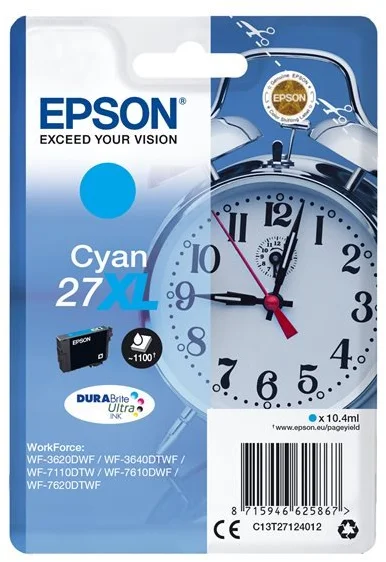 Epson Singlepack 27XL DURABrite Ultra Ink - azúrová (C13T27124012) - originálne