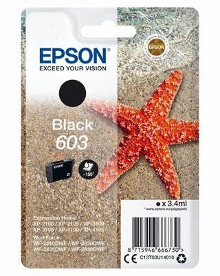 Epson Singlepack Black 603 čierna - originálne C13T03U14010