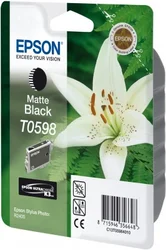 Epson T0598 Matte Black Ultra Chrome K3 13ml pre Stylus Photo R2400 - originálne C13T05984010