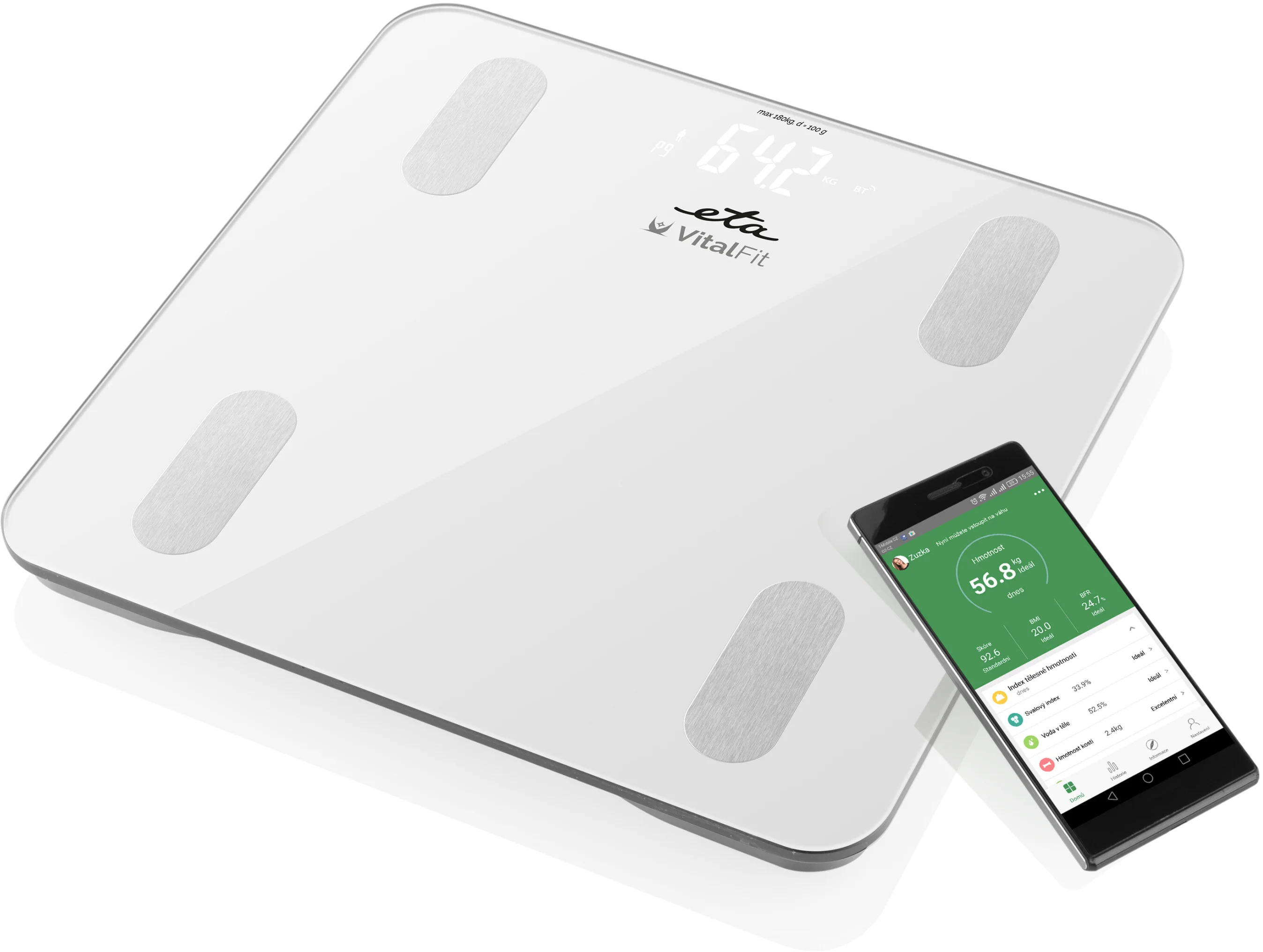 ETA 6781 90000 Digitálna osobná váha VITAL Fit 180 kg