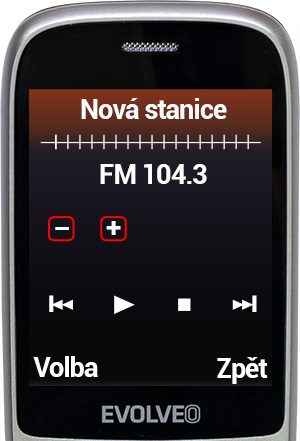 EVOLVEO EasyPhone FS červená barva