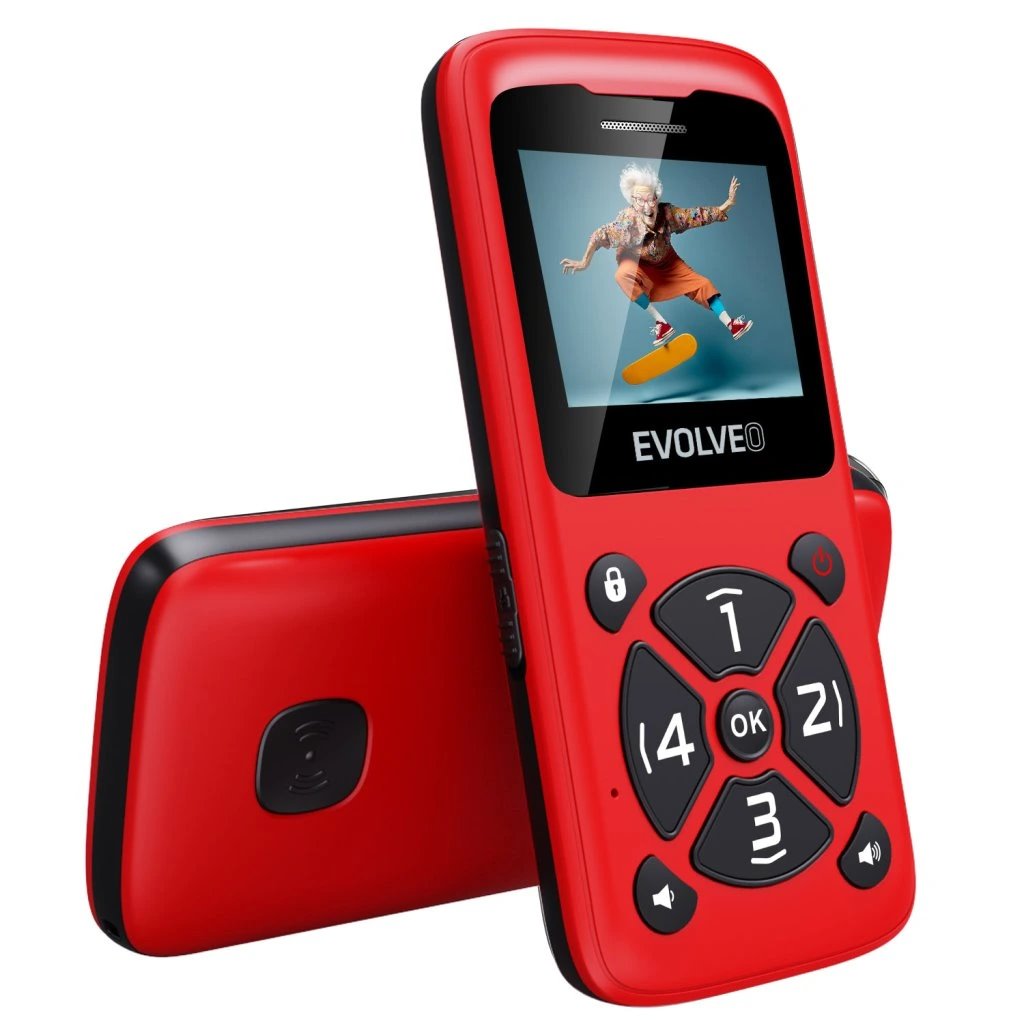 EVOLVEO EasyPhone ID červená
