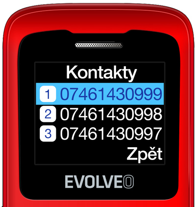 EVOLVEO EasyPhone ID červená