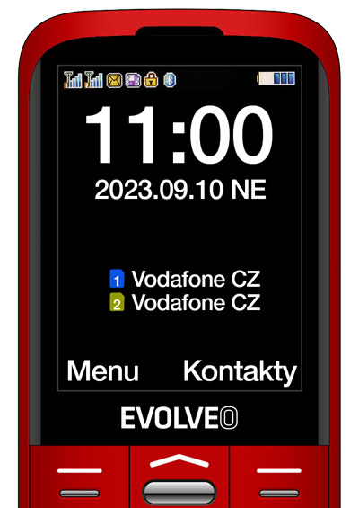 EVOLVEO EasyPhone XO červená