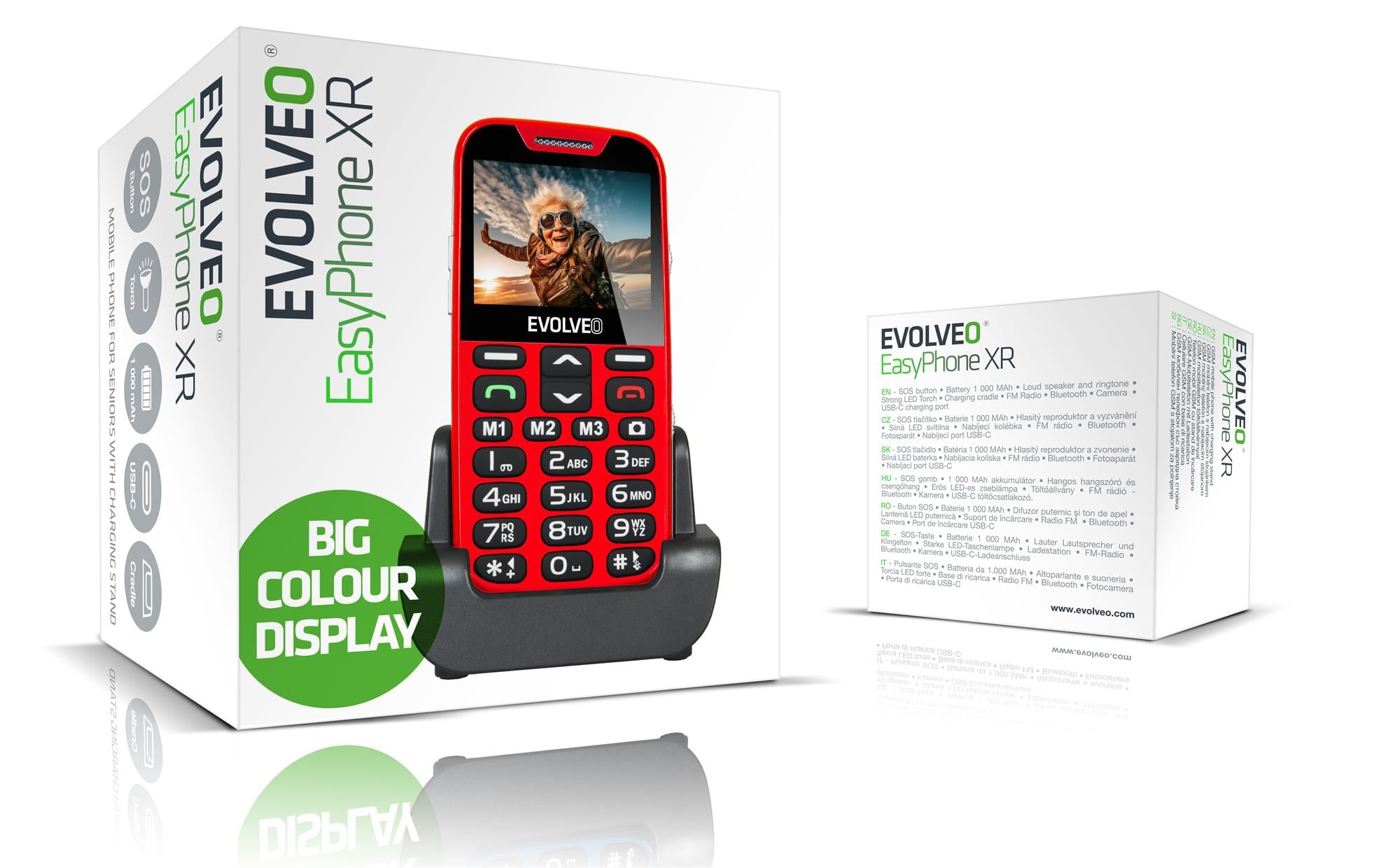 EVOLVEO EasyPhone XR červený