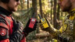 EVOLVEO FreeTalk 2W, PMR vysielačka s výkonom 0,5 a 2 W, žlto-čierna