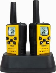 EVOLVEO FreeTalk 2W, PMR vysielačka s výkonom 0,5 a 2 W, žlto-čierna