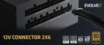 EVOLVEO G1200, napájací zdroj 1200 W, 80+ GOLD, ATX 3.1, PCIe 5.1, modulárny