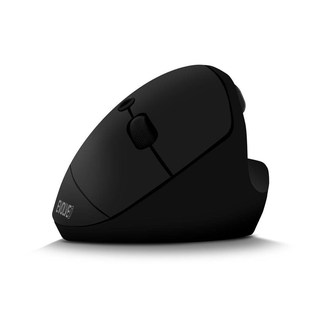 EVOLVEO LadyErgo, tichá vertikálna ergonomická myš, 2,4 GHz, čierna